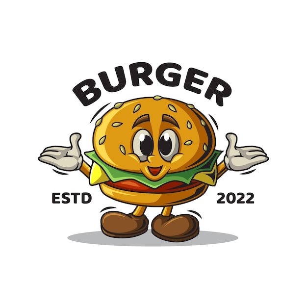 Burger karakter mascotte logo