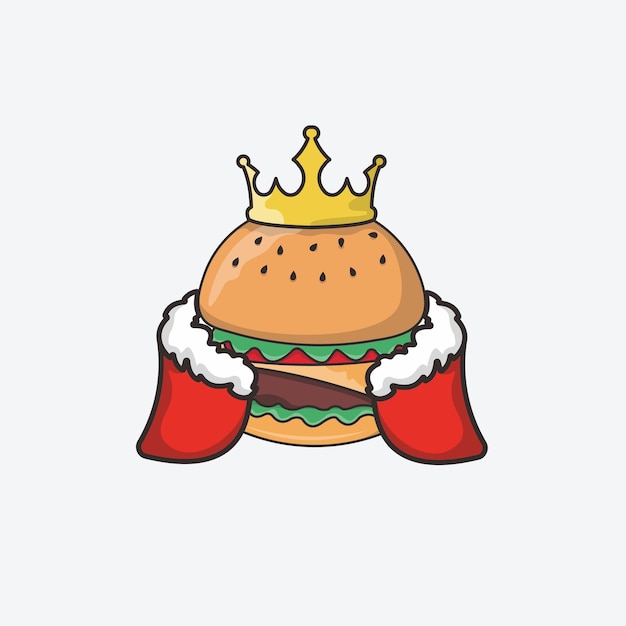 Vector burger king logo concept