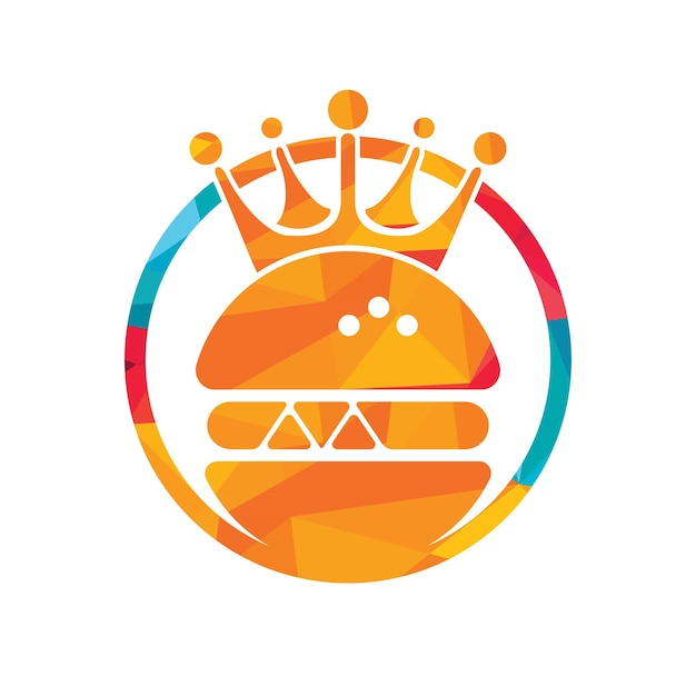 Burger king vector logo design