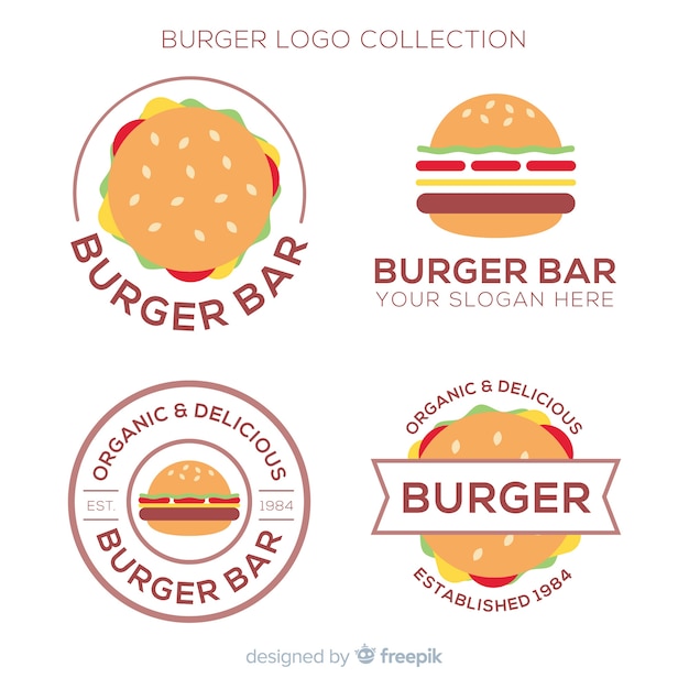 Collezione logo burger