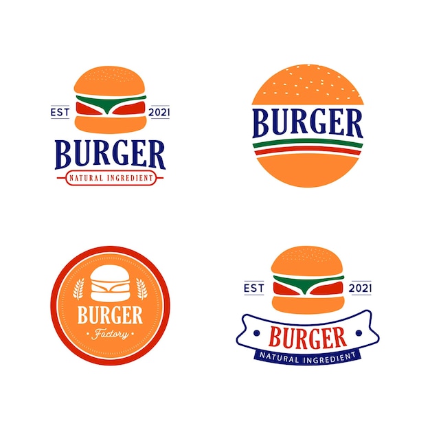 Concetto di logo di hamburger