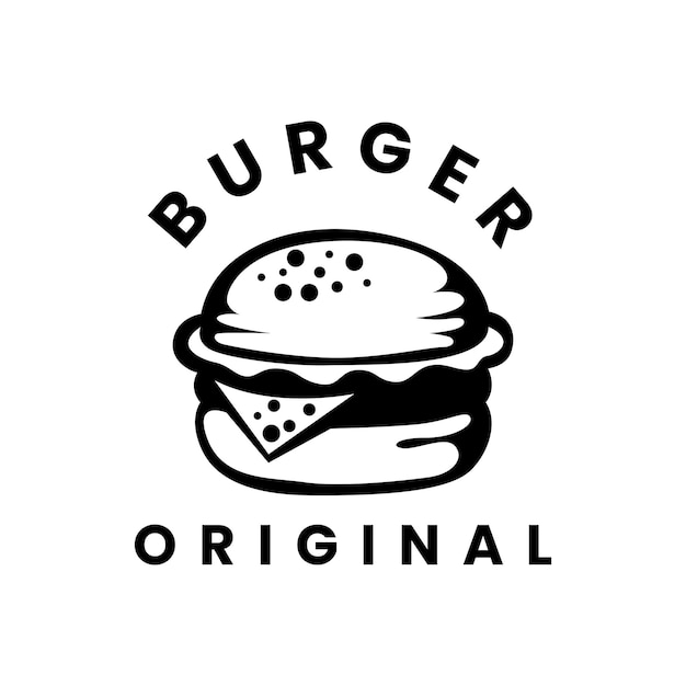 Burger logo design template