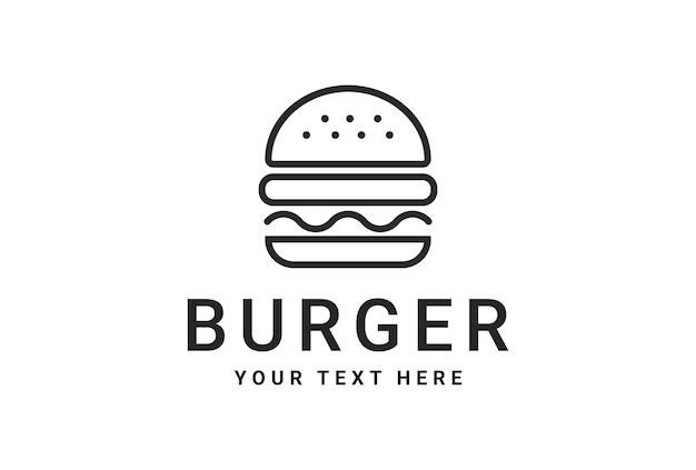 Burger logo design template