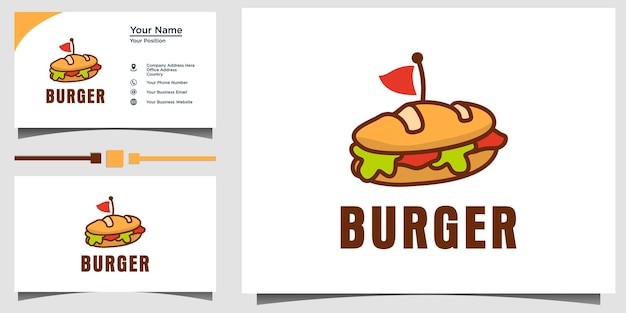 burger logo design template