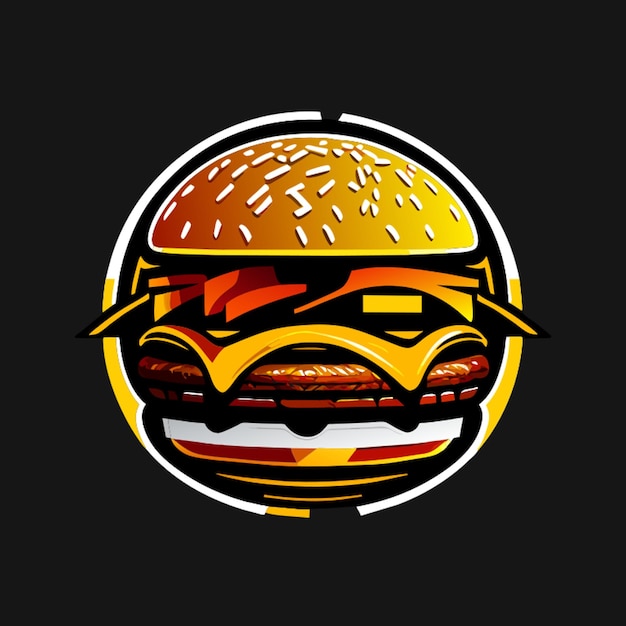 Vettore disegno del logo dell'hamburger