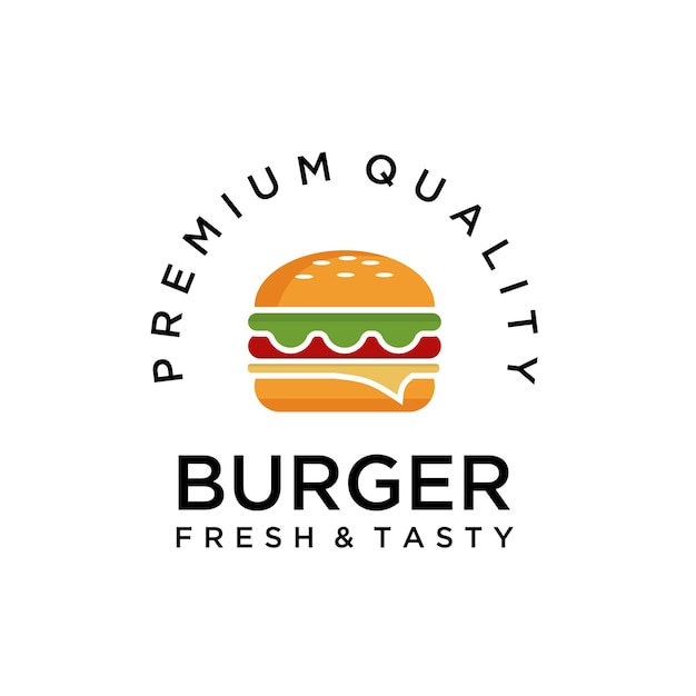 Burger Logo Fastfood label Burger vintage design