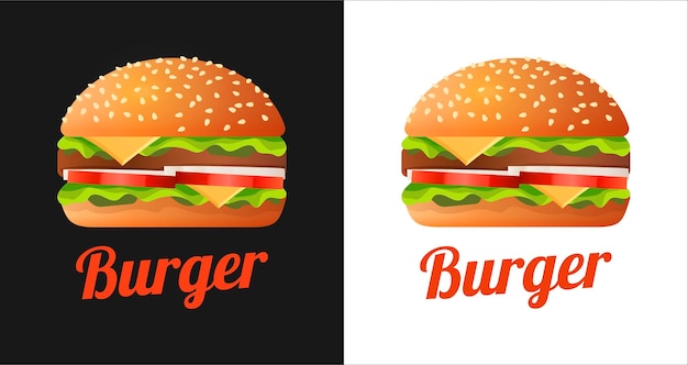 Логотип burger для кафе с фастфудом