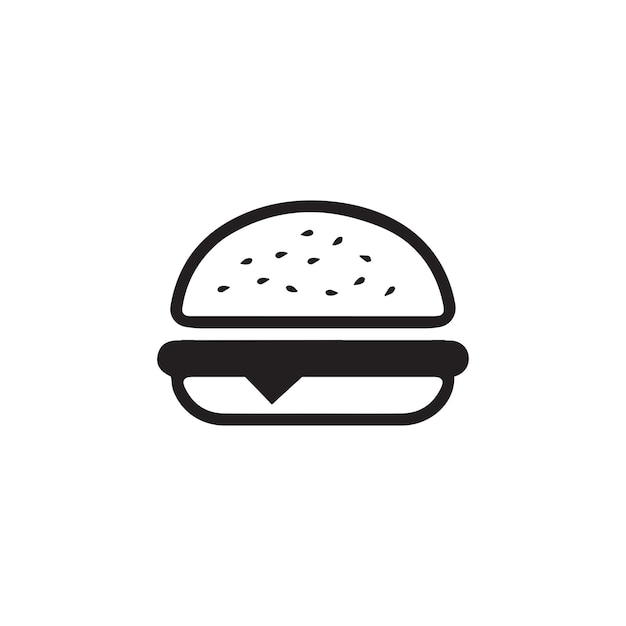 Burger logo ontwerp vector sjabloon Fast food logo badge vlakke moderne minimale ontwerp illustratie