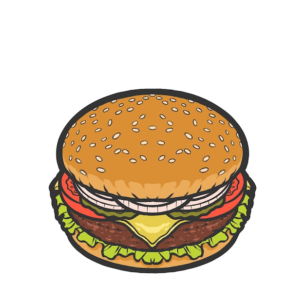 Burger Logo Ontwerp Vector