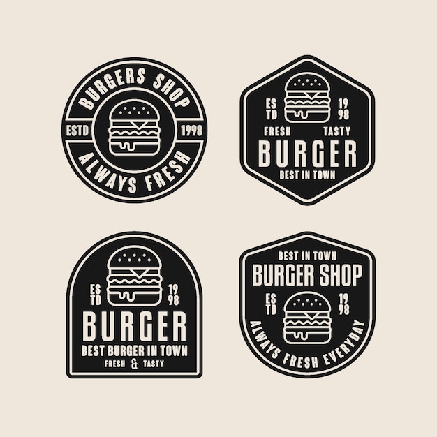 Burger logo template collectie