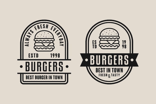 Burger logo template collection