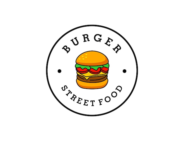 Burger logo template