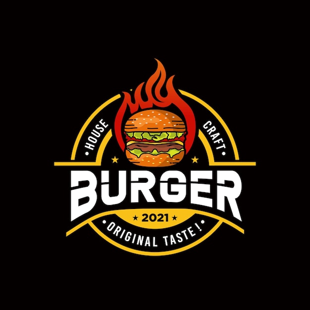 Burger logo template