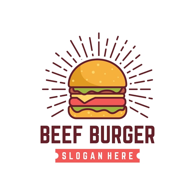 Burger logo template