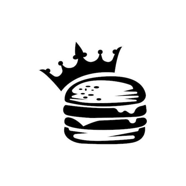 Disegno dell'illustrazione dell'icona di vettore del logo dell'hamburger