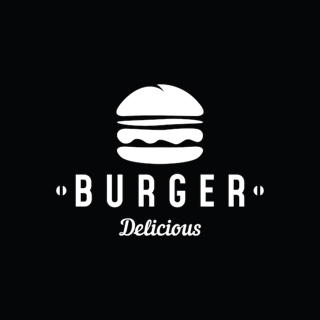 Logo dell'hamburgeremblema del ristoranteetichetta e fabbrica dell'hamburger del caffèmodello di fast food