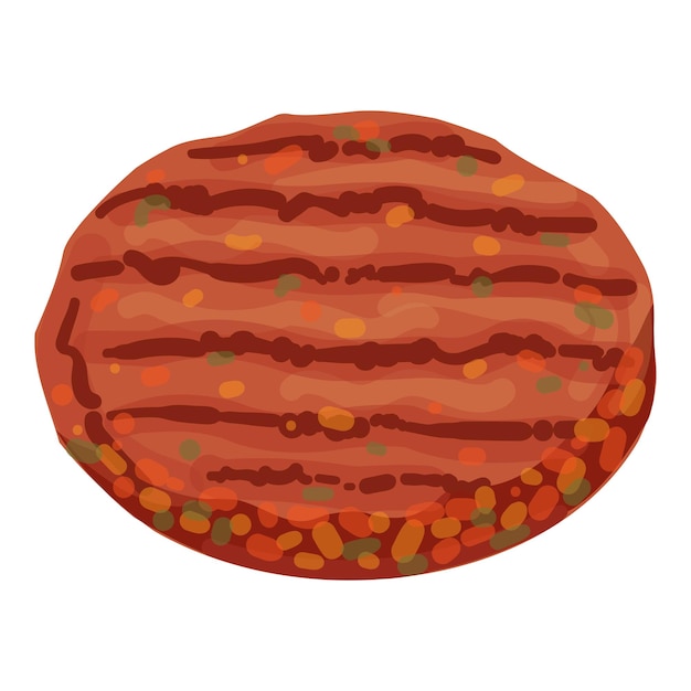 Burger meat icon cartoon vector big bread beef food