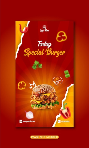 Vector burger menu poster or special fast food template design premium vector