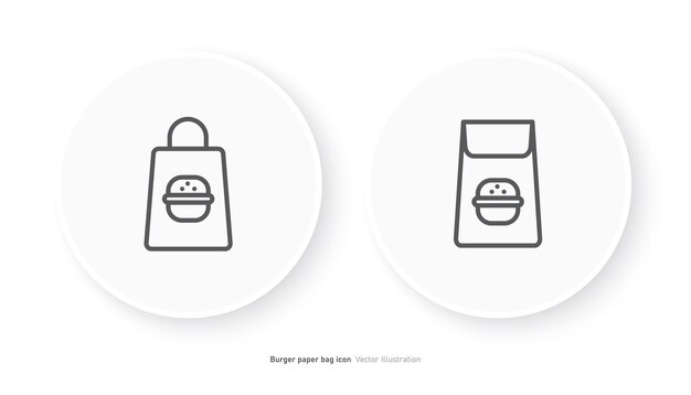 Burger paper bag icon design vector illustration