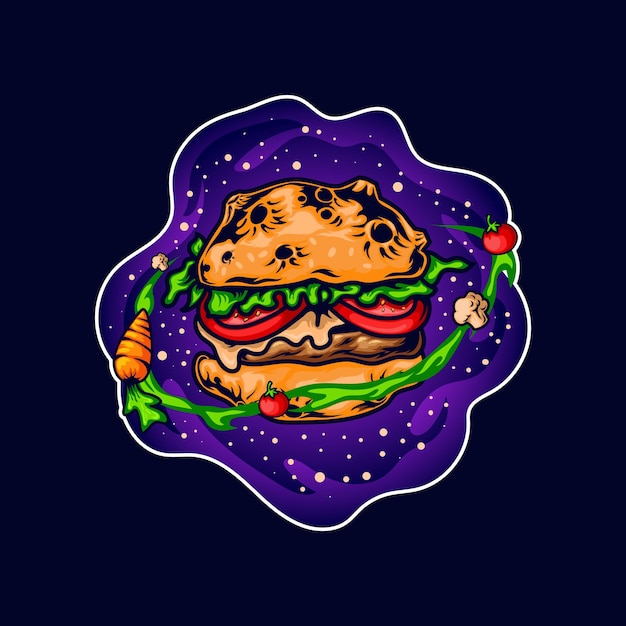 Burger Planet Illustration