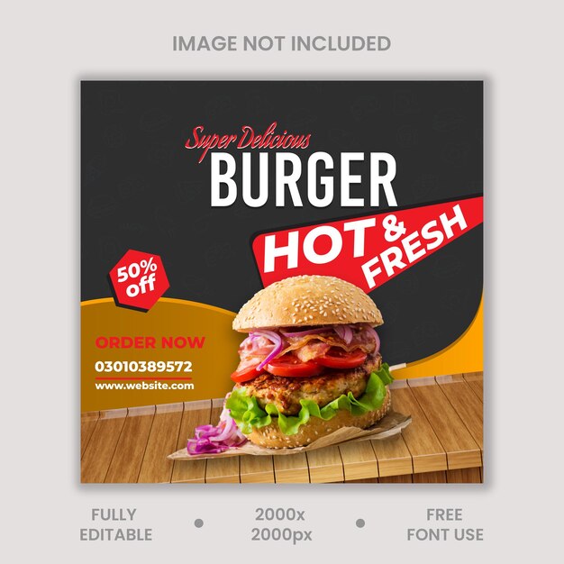 Vector burger post ontwerp