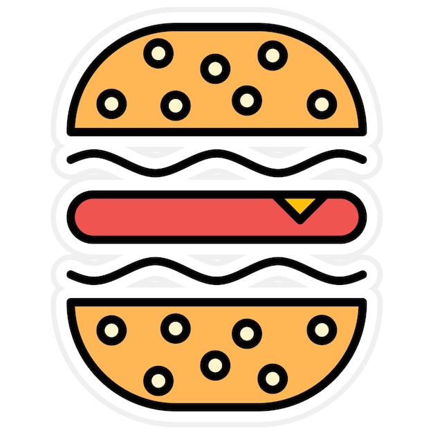 Vector burger sandwich icon vector afbeelding kan worden gebruikt voor world cuisine