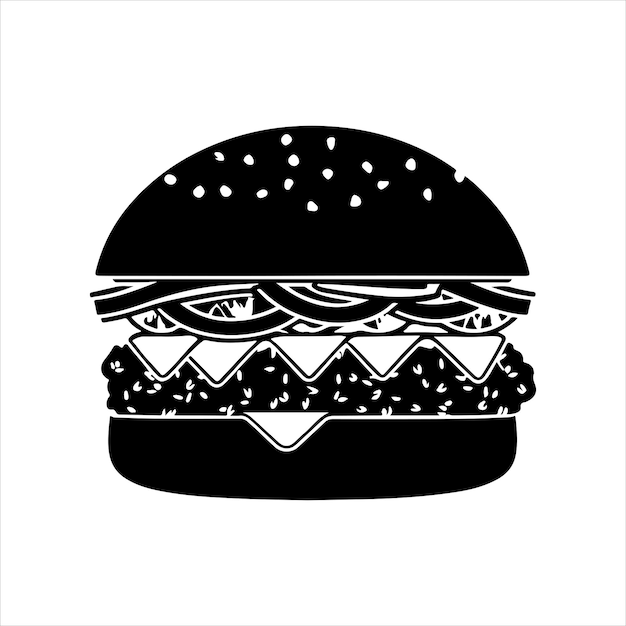 burger silhouettes