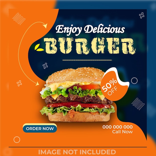 Burger Social media post design