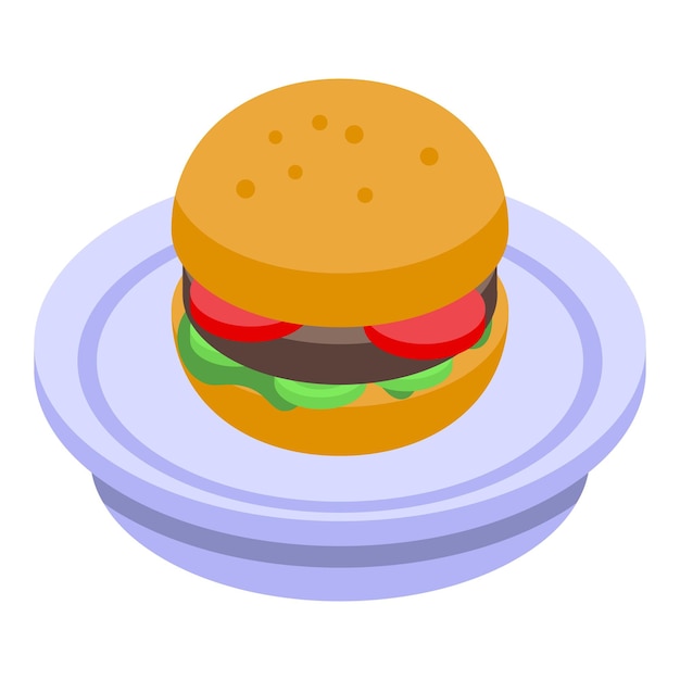 Burger subsidy icon Isometric of burger subsidy vector icon for web design isolated on white background