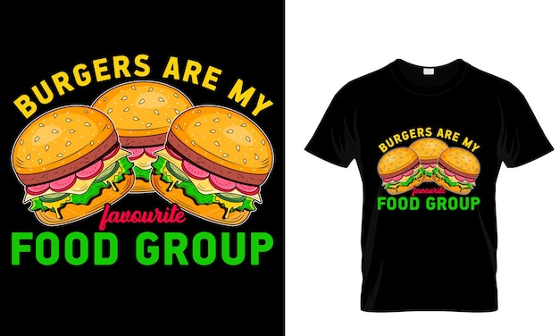 Burger T shirt Design Graphic and Illustration