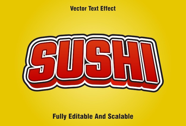 Vector burger text effect editable with red and yellow color