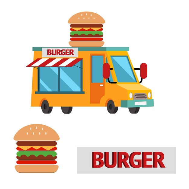 Burger truck food truck fast food truck