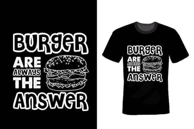 ハンバーガーTシャツデザインタイポグラフィヴィンテージ