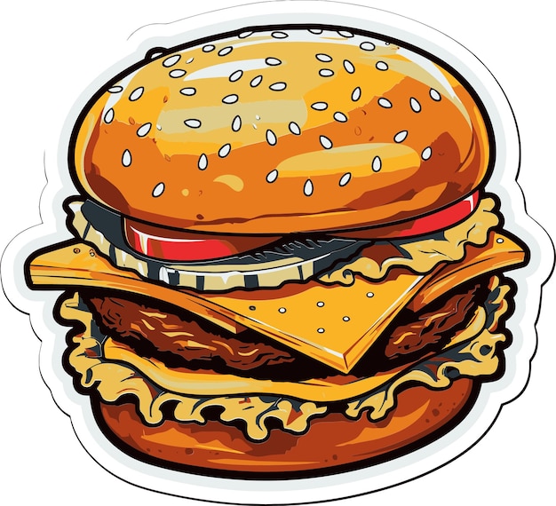 Burger Vector Art Compilation Vectorized Burgers for Visuals