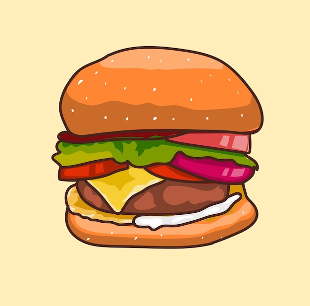 バーガーのベクトルアートイラスト