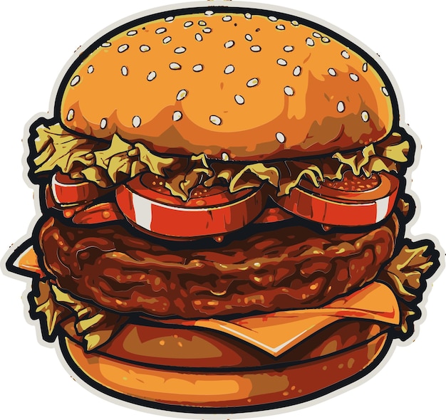 Burger Vector Art Stash Vectorized Burgers Gallery