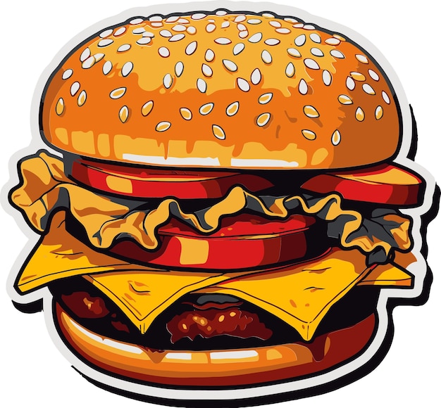 Burger Vector Graphics Compilation Vectorized Burger Illustraties