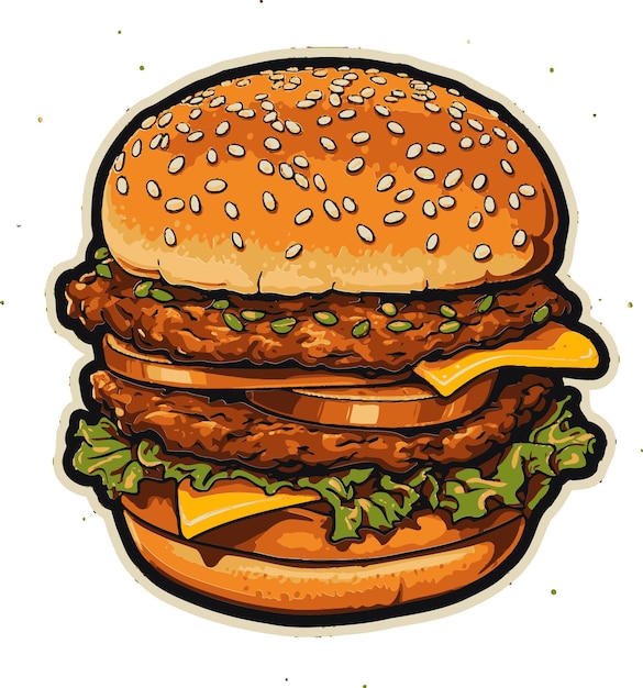 Burger Vector Graphics Set Vector Burgers Visual Treasures