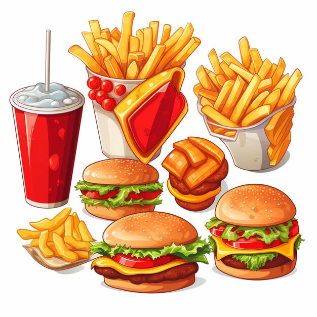 Vector burger vector icon food hamburger illustration fast menu restaurant pizza sandwich lunch