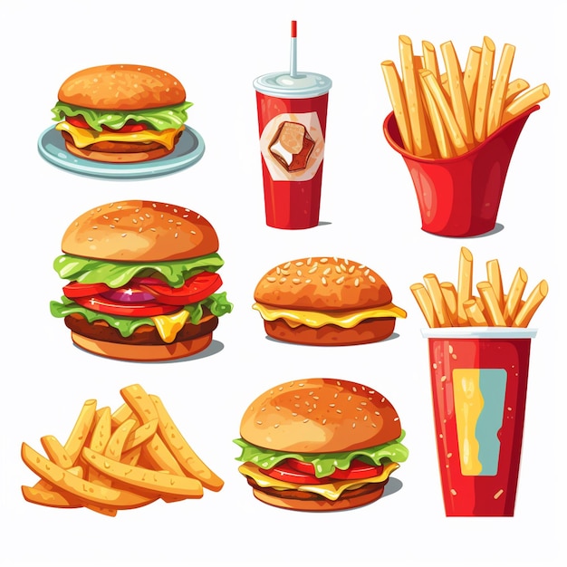 burger vector icon food hamburger illustration fast menu restaurant pizza sandwich lunch