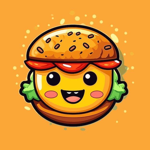 Burger vector icon illustration