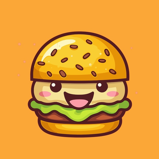 Burger vector icon illustration