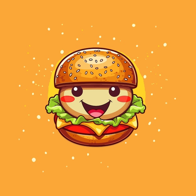 ハンバーガーベクトルアイコンイラスト