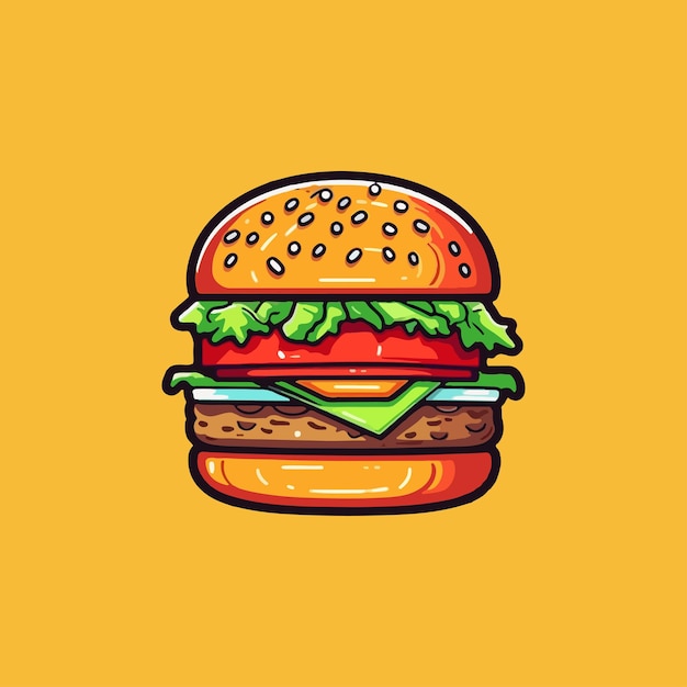 Burger vector illustration burger logo design