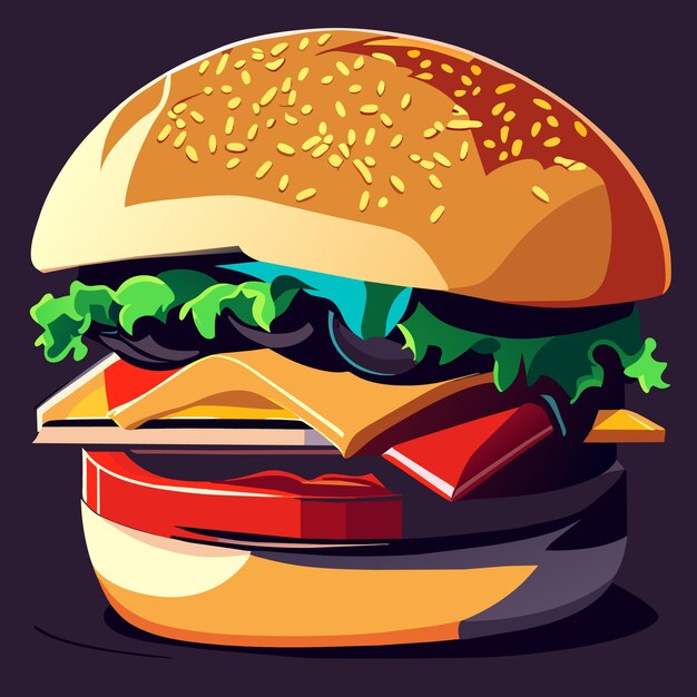 Illustrazione vettoriale di burger