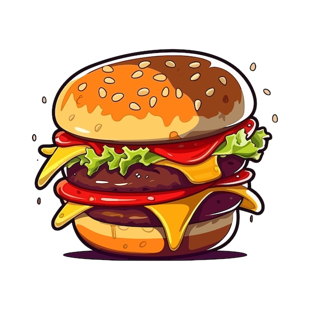 Vector burger vector illustration