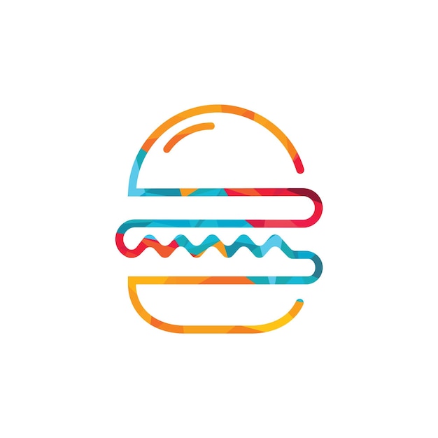 Burger vector logo design template