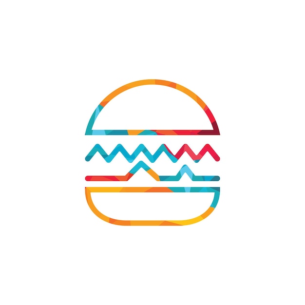 Burger vector logo design template