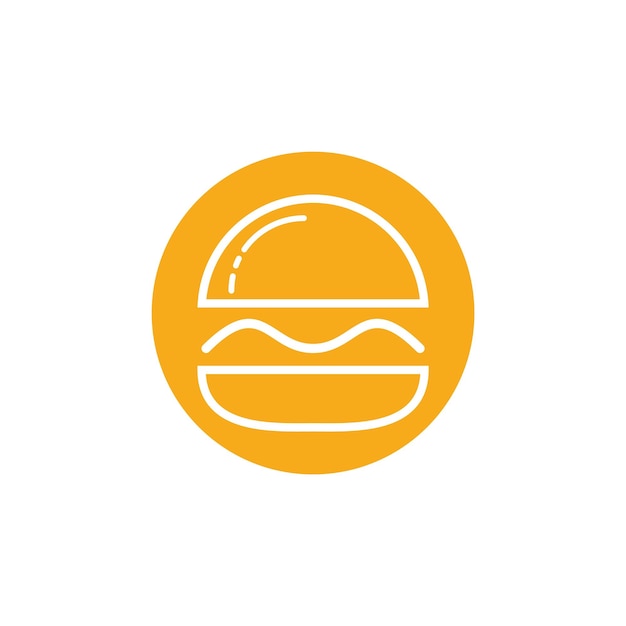 Burger vector logo design template