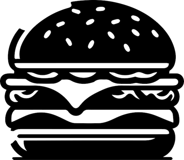 Burger vector silhouette illustration 16